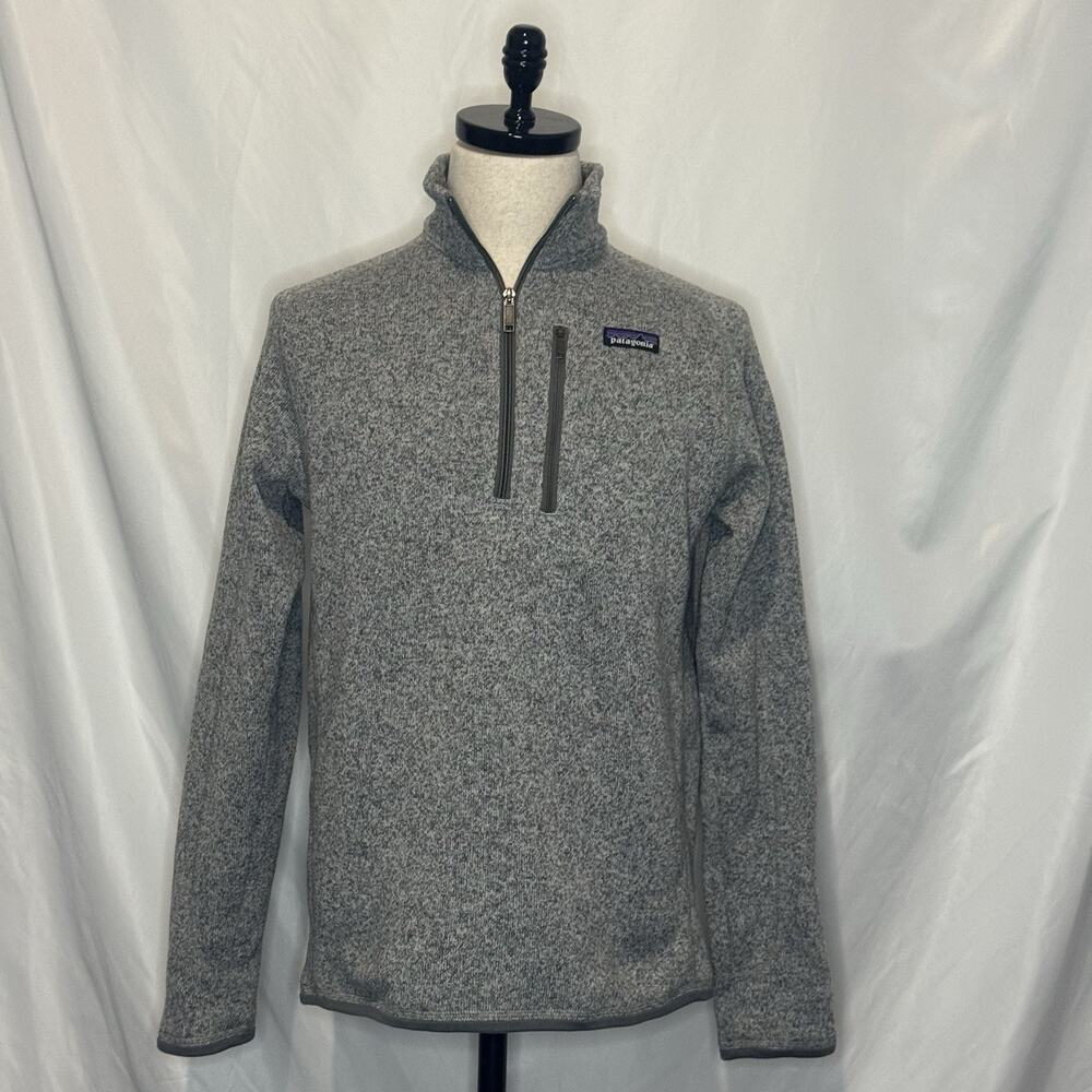 Patagonia Better Sweater 1/4 Zip Fleece Pullover Mens M Medium Gray Stonewash